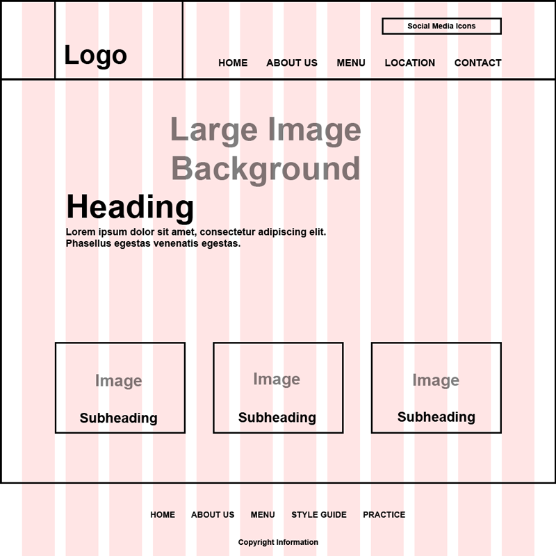 BBQ Night Korean Restaurant Wireframe 1 image