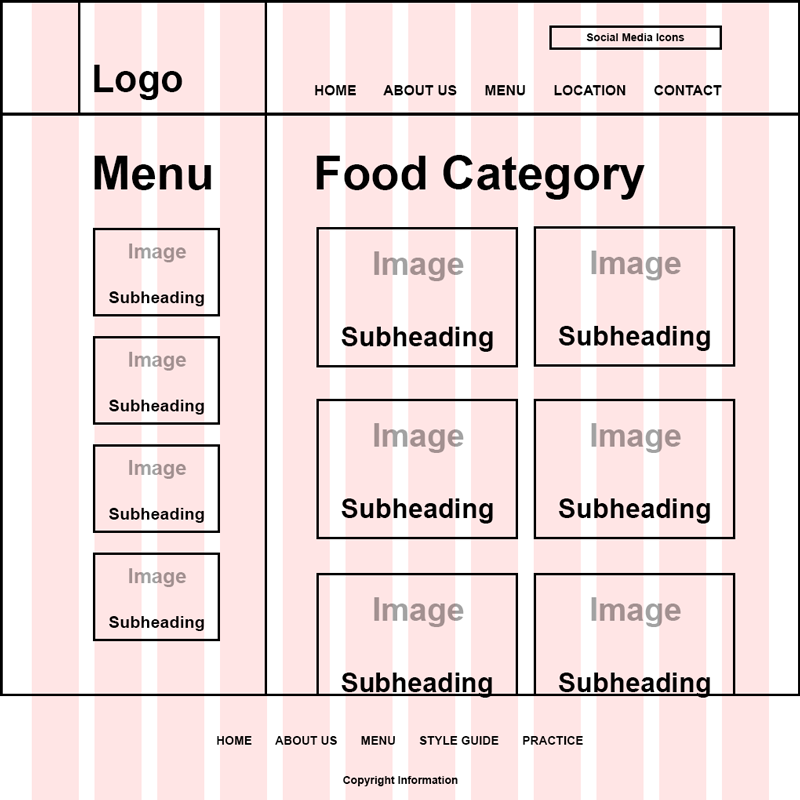 BBQ Night Korean Restaurant Wireframe 2 image